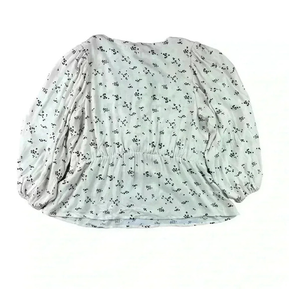 Saltwater Luxe Floral Tie-Front Blouse | Size Medium - Picture 2 of 6